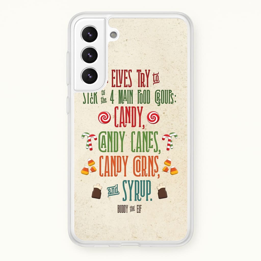 The Four Main Food Groups - Elf - Christmas Phone Case for Galaxy S21