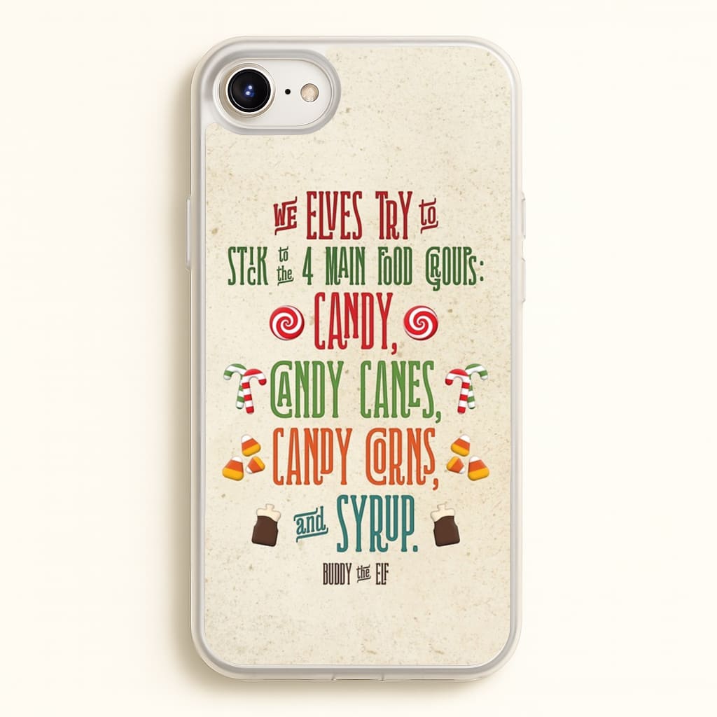 The Four Main Food Groups - Elf - Christmas Phone Case for iPhone 6 Plus / 7 Plus / 8 Plus
