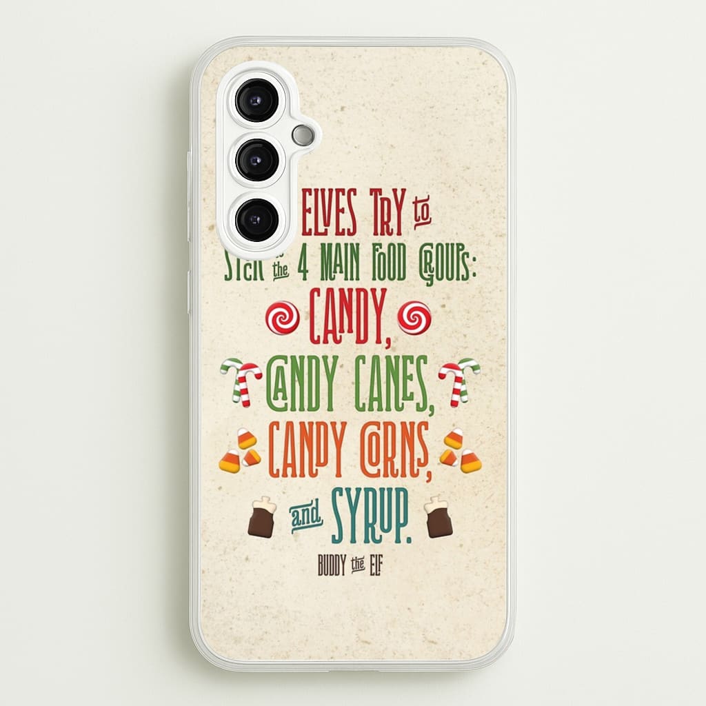 The Four Main Food Groups - Elf - Christmas Phone Case for Galaxy A14
