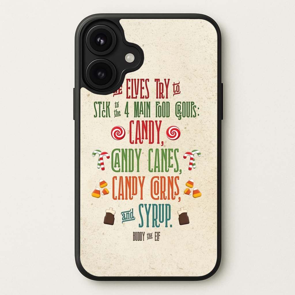 The Four Main Food Groups - Elf Phone Case for iPhone 17