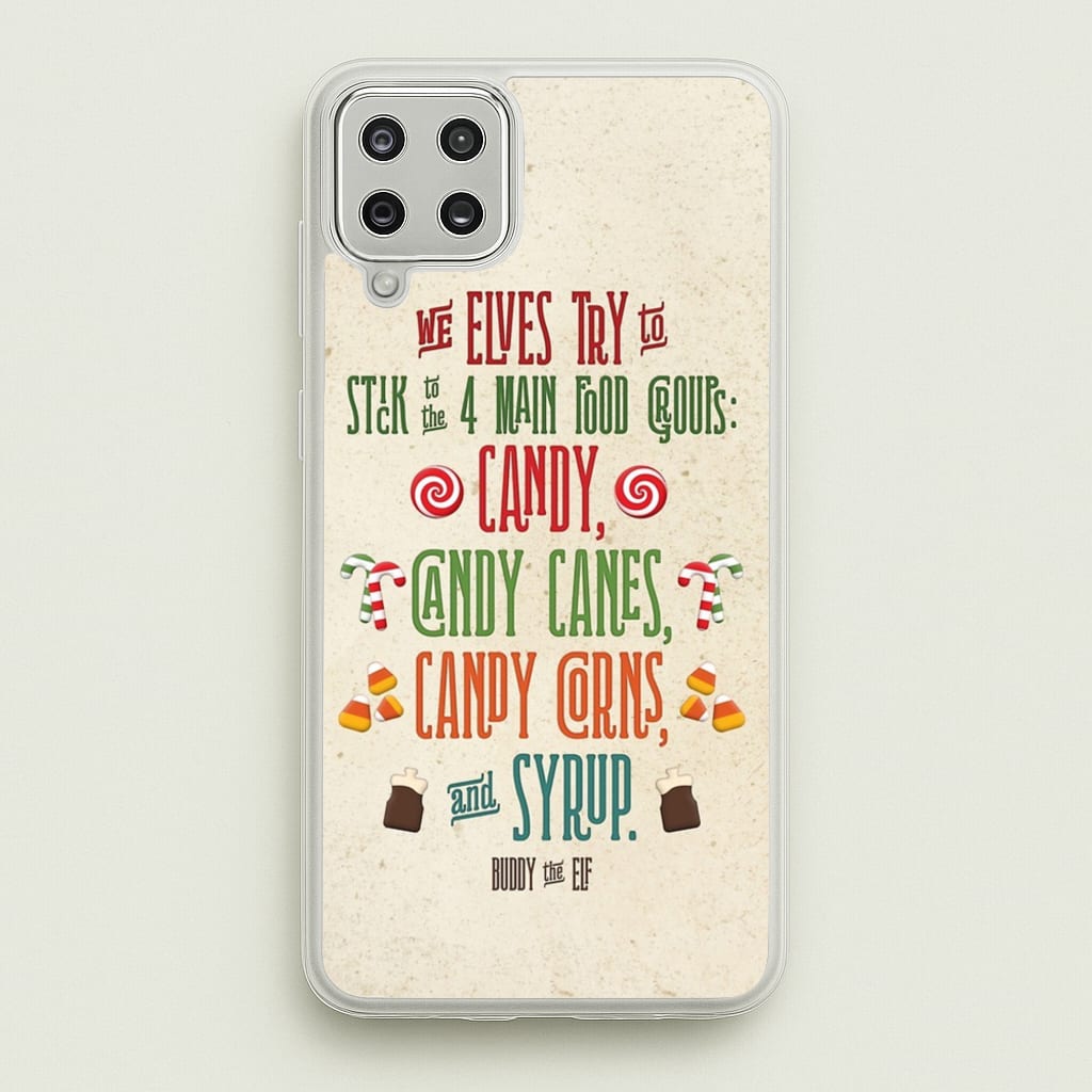 The Four Main Food Groups - Elf - Christmas Phone Case for Galaxy A12