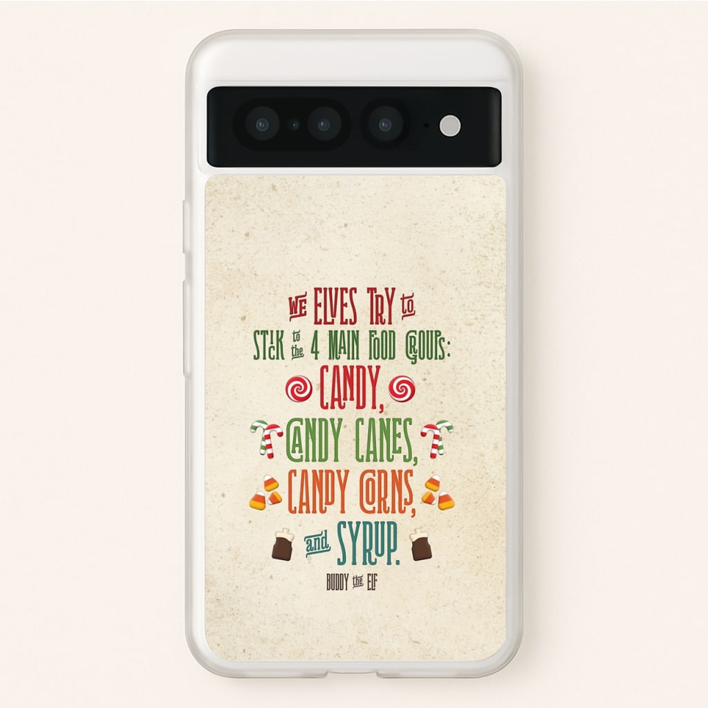 The Four Main Food Groups - Elf - Christmas Phone Case for Google Pixel 7 Pro