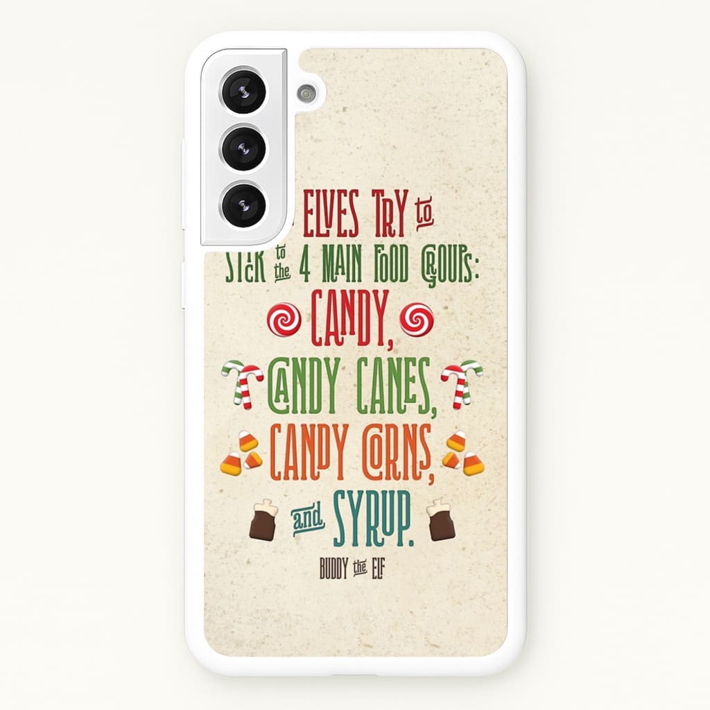 The Four Main Food Groups - Elf - Christmas Phone Case for Galaxy S22 Plus