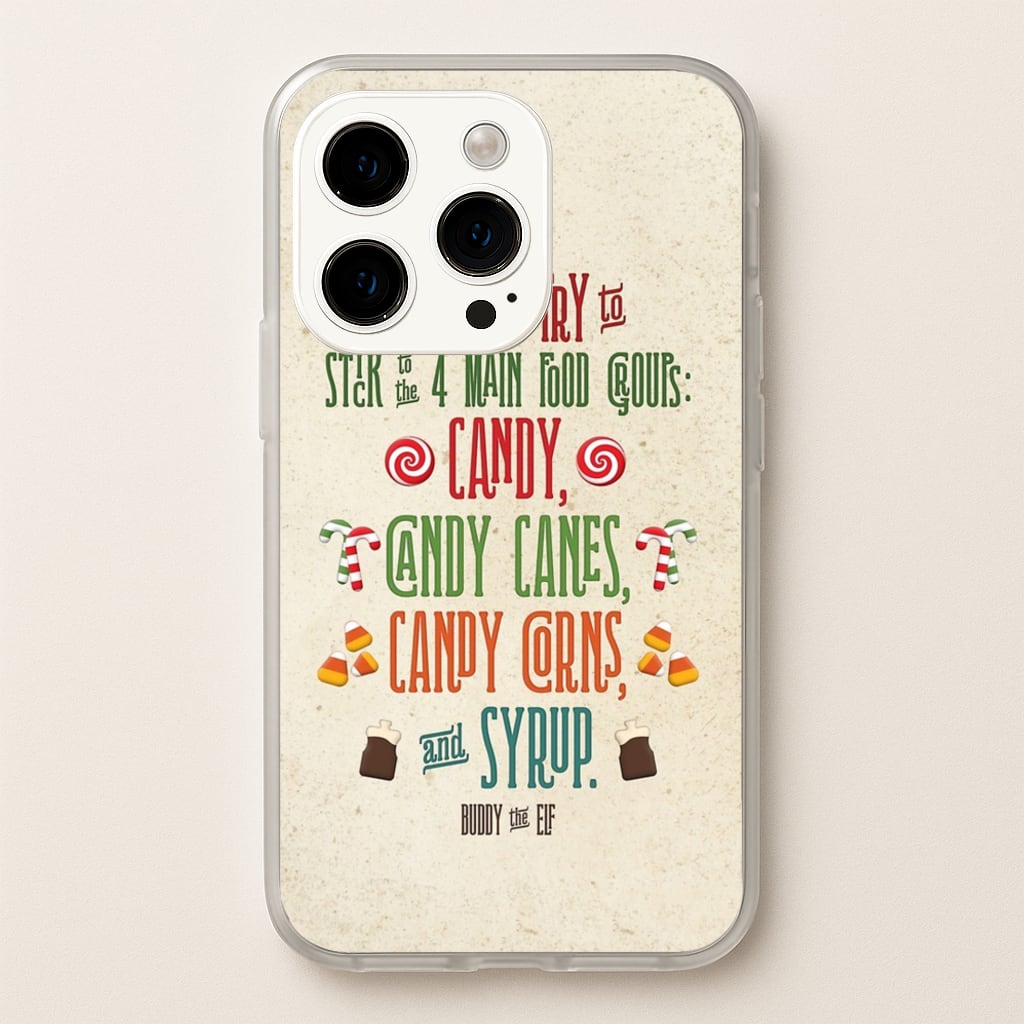 The Four Main Food Groups - Elf - Christmas Phone Case for iPhone 15 Pro Max