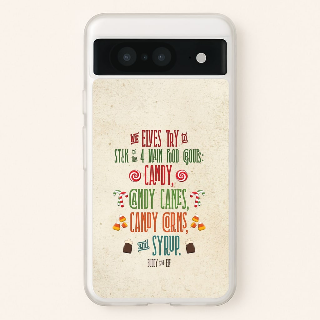 The Four Main Food Groups - Elf - Christmas Phone Case for Google Pixel 8