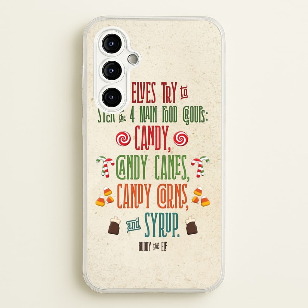 The Four Main Food Groups - Elf - Christmas Phone Case for Galaxy A54