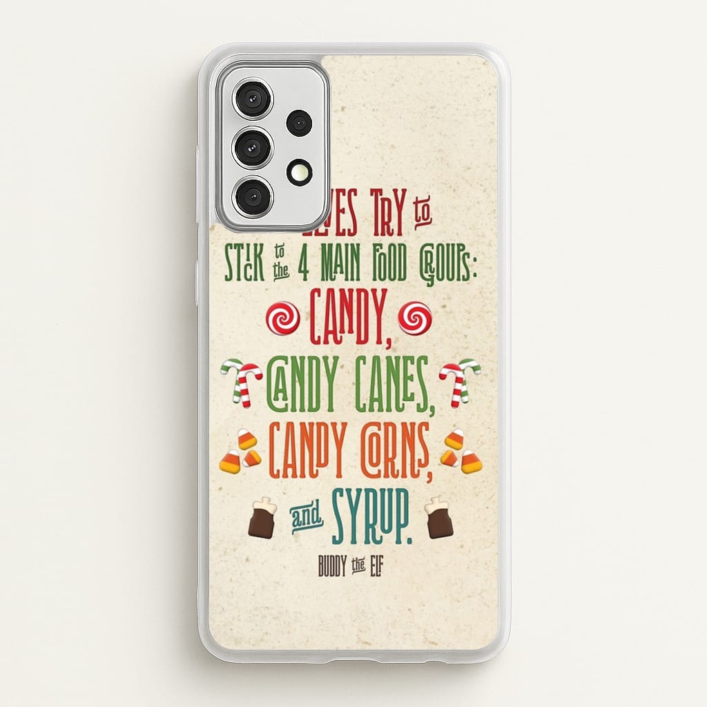 The Four Main Food Groups - Elf - Christmas Phone Case for Galaxy A52 / A52s