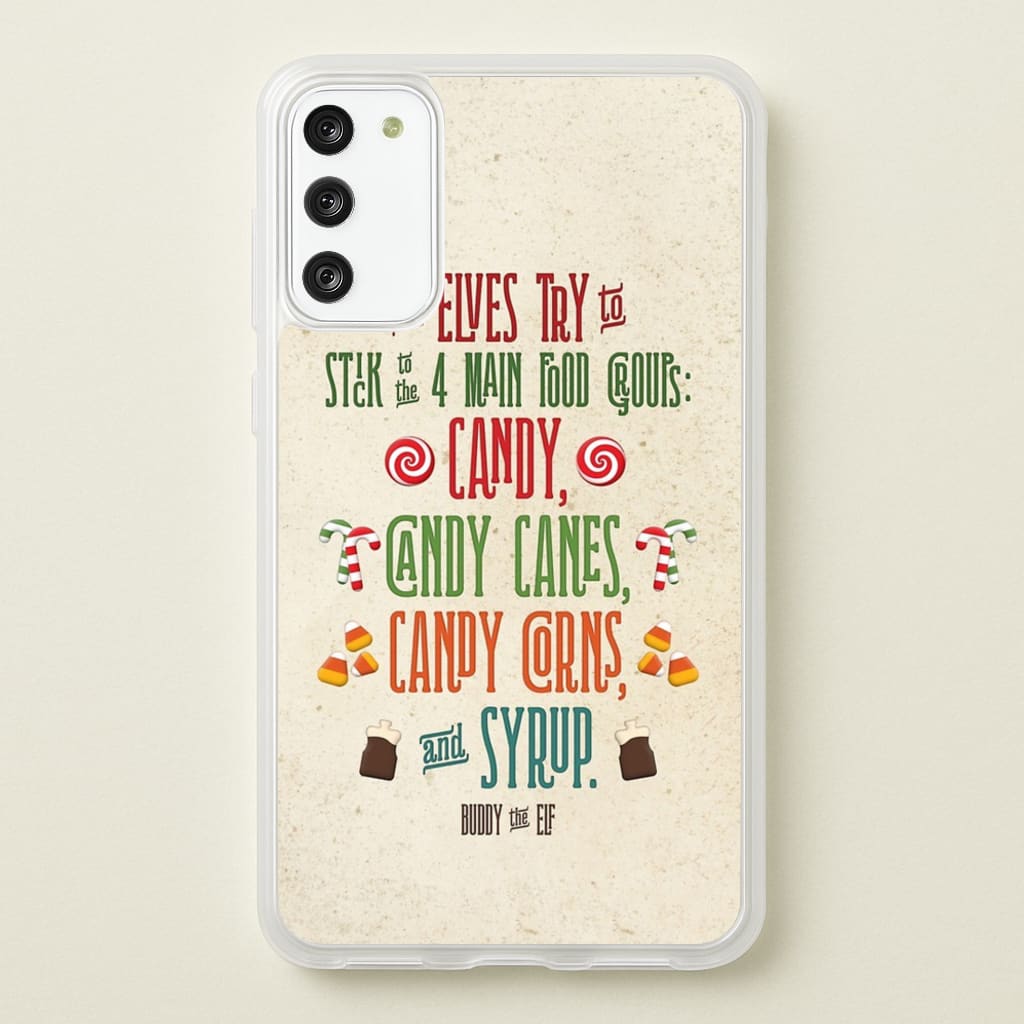 The Four Main Food Groups - Elf - Christmas Phone Case for Galaxy S20FE