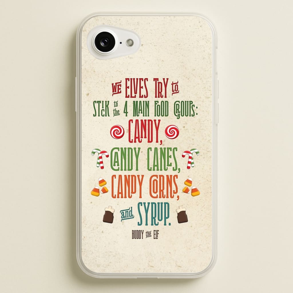 The Four Main Food Groups - Elf - Christmas Phone Case for iPhone 16e