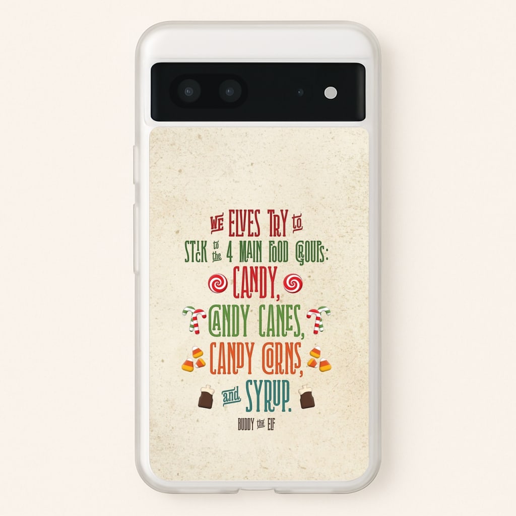 The Four Main Food Groups - Elf - Christmas Phone Case for Google Pixel 7