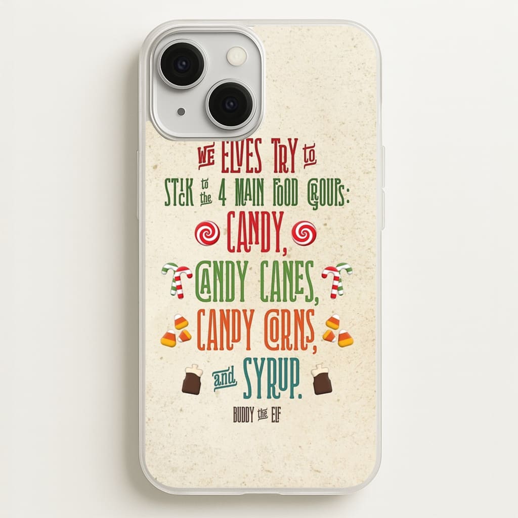 The Four Main Food Groups - Elf - Christmas Phone Case for iPhone 13 Mini