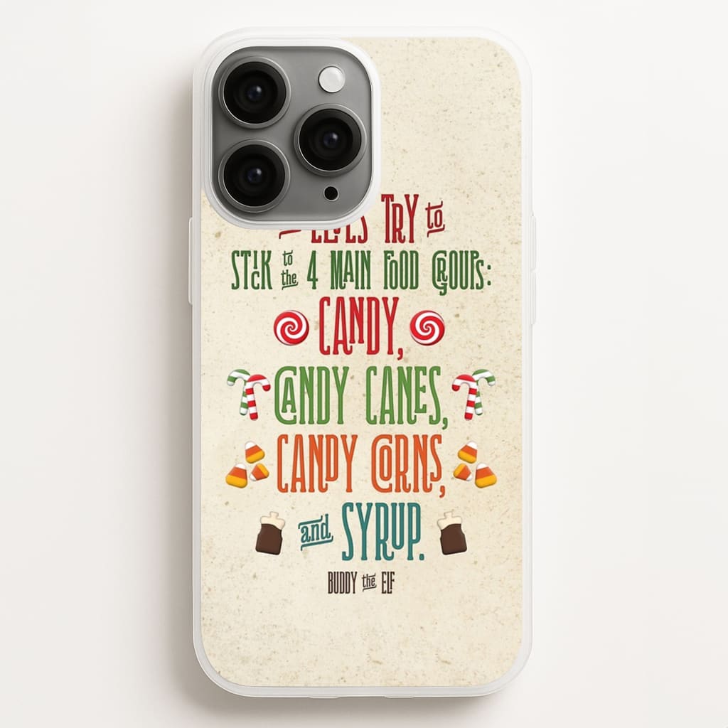 The Four Main Food Groups - Elf - Christmas Phone Case for iPhone 16 Pro Max