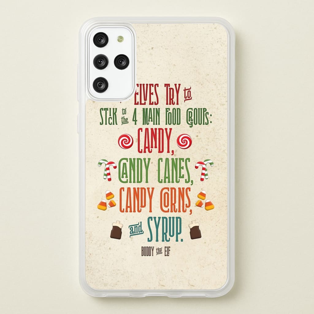 The Four Main Food Groups - Elf - Christmas Phone Case for Galaxy S20 Plus
