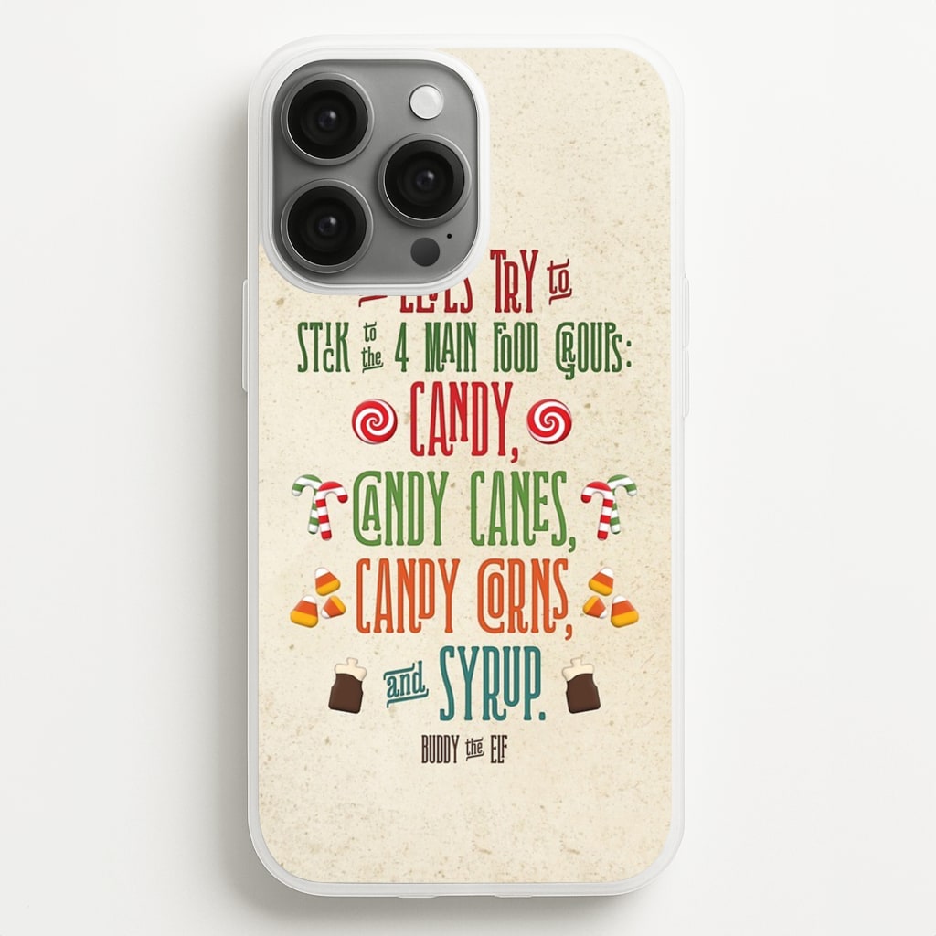 The Four Main Food Groups - Elf - Christmas Phone Case for iPhone 13 Pro Max