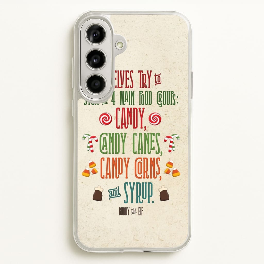 The Four Main Food Groups - Elf - Christmas Phone Case for Galaxy A56