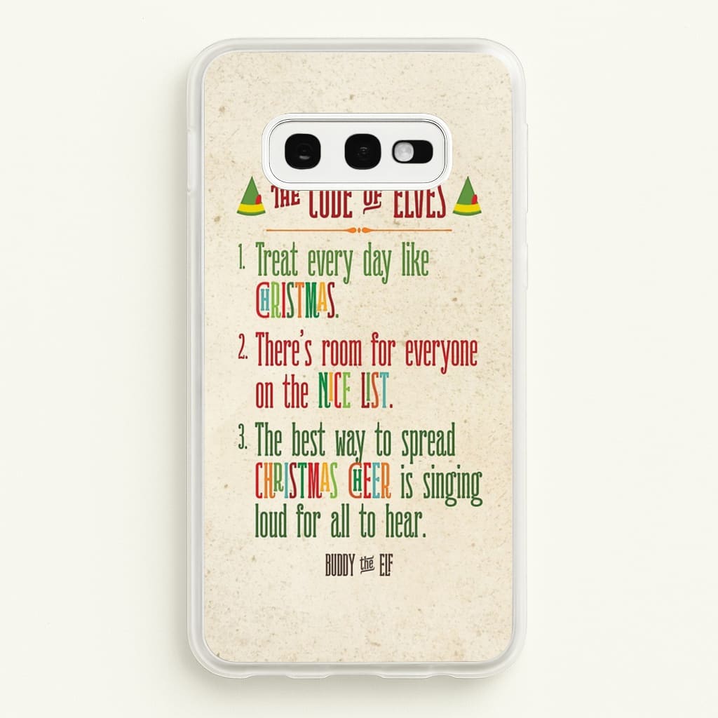 The Elf Code - Elf - Christmas Phone Case for Galaxy S10e