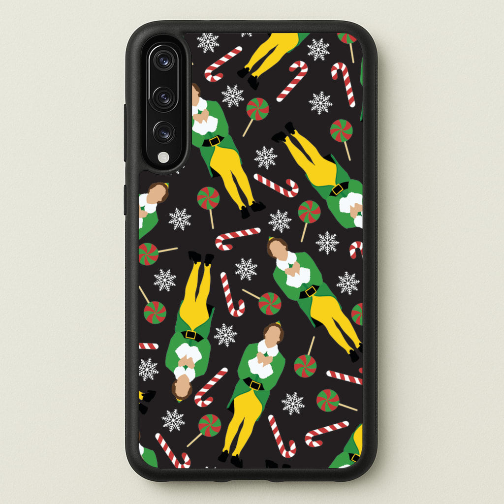 Elf Candy Cane Pattern - Elf Phone Case for Huawei P20 Pro