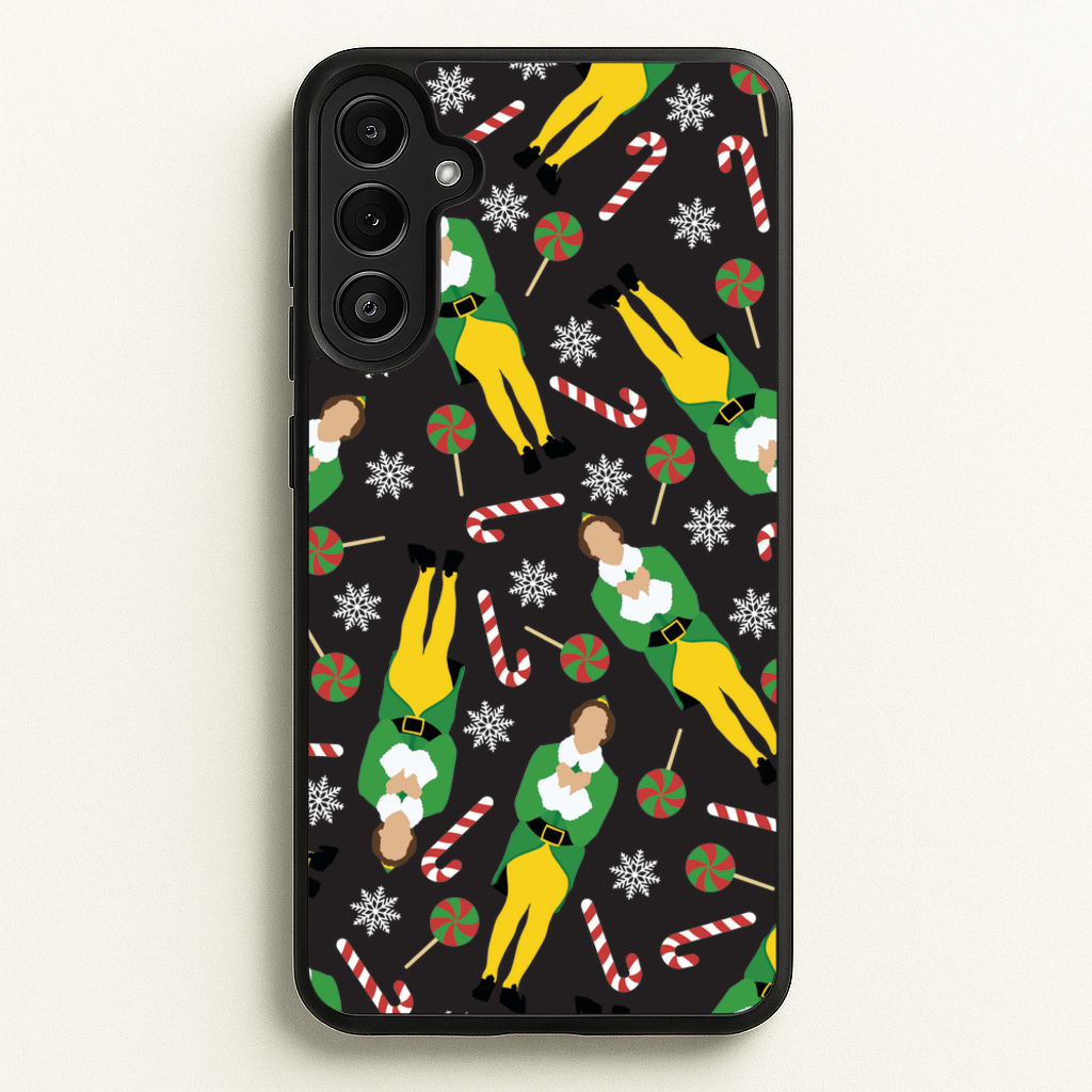Elf Candy Cane Pattern - Elf Phone Case for Galaxy A36