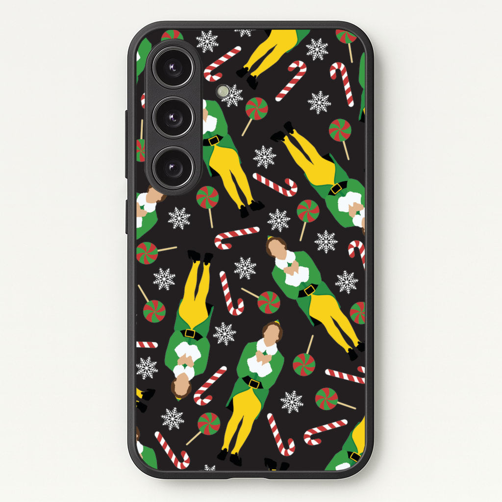 Elf Candy Cane Pattern - Elf Phone Case for Galaxy S24FE