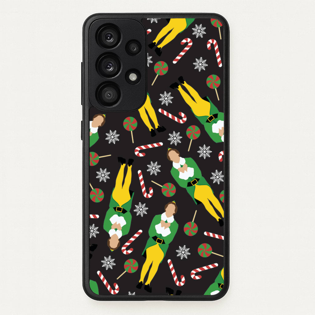 Elf Candy Cane Pattern - Elf Phone Case for Galaxy A53