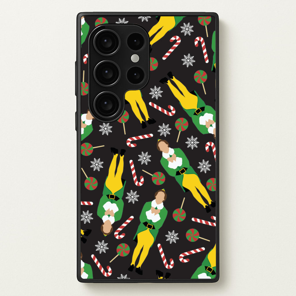 Elf Candy Cane Pattern - Elf Phone Case for Galaxy S24 Ultra