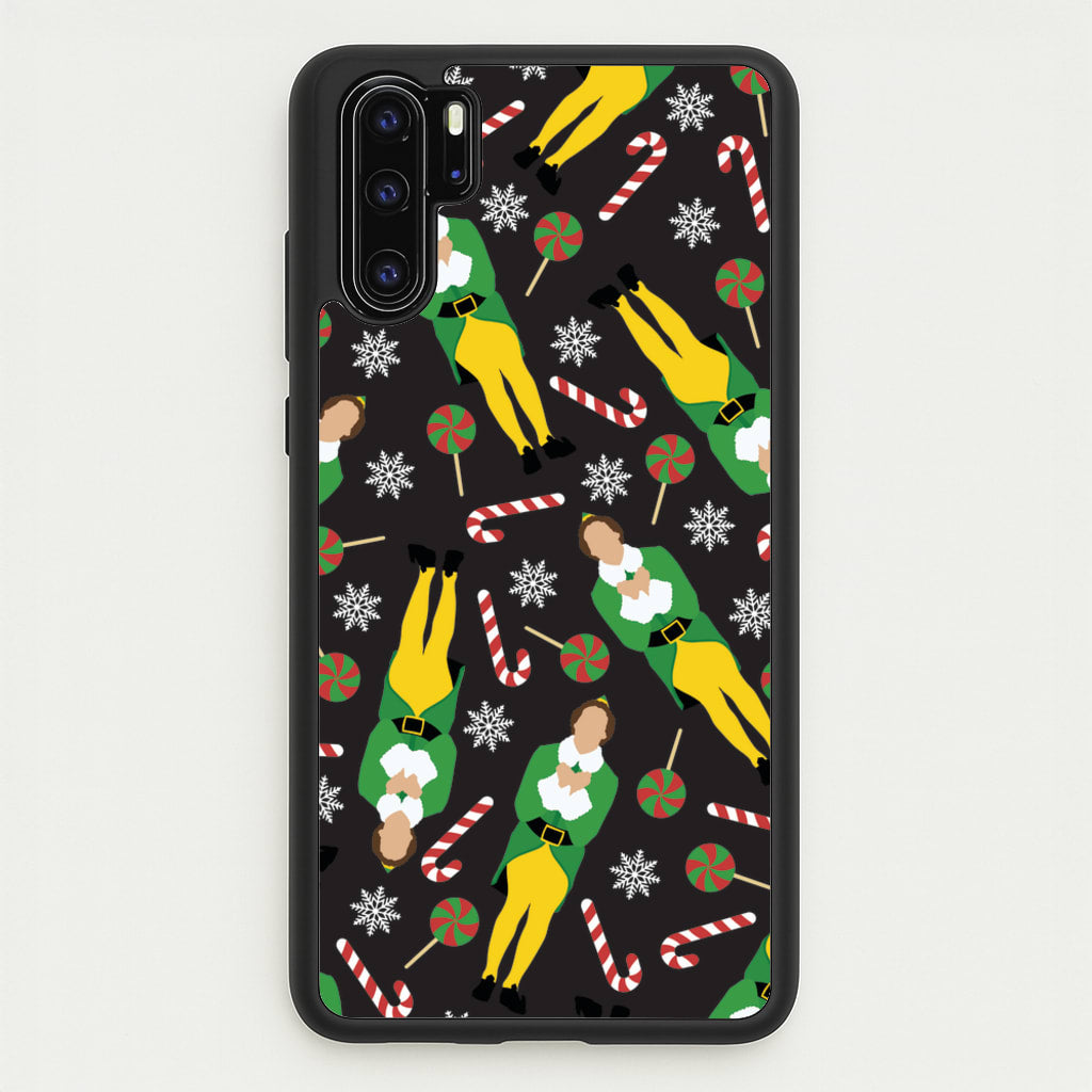 Elf Candy Cane Pattern - Elf Phone Case for Huawei P30 Pro