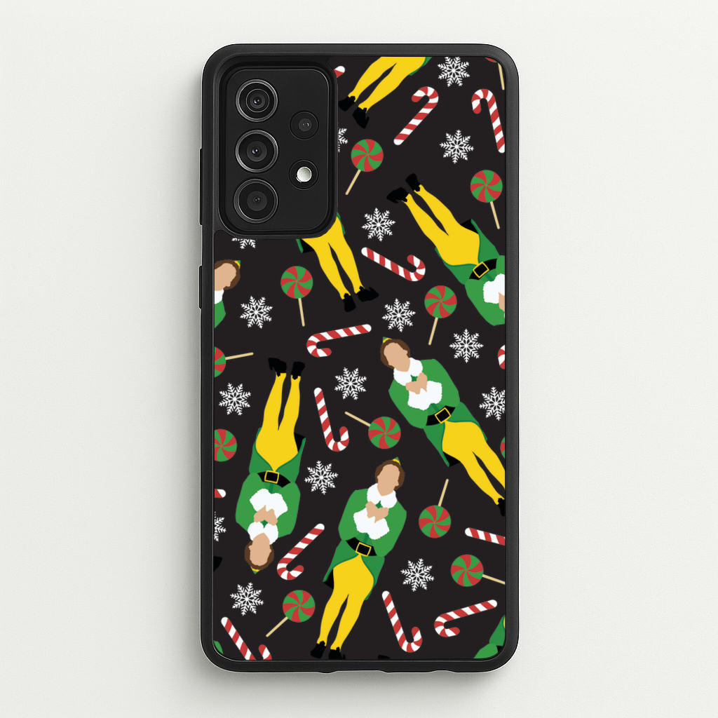 Elf Candy Cane Pattern - Elf Phone Case for Galaxy A52 / A52s