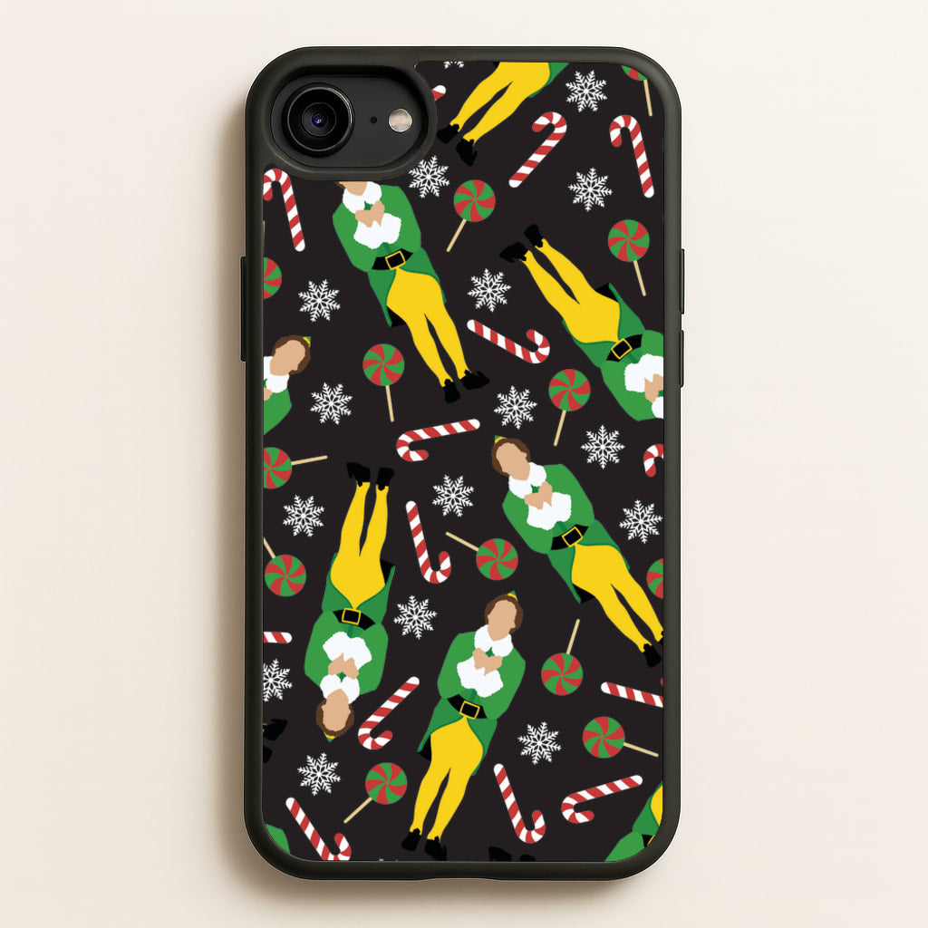Elf Candy Cane Pattern - Elf Phone Case for iPhone 6 / 7 / 8 / SE