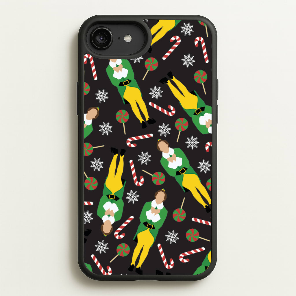 Elf Candy Cane Pattern - Elf Phone Case for iPhone 6 Plus / 7 Plus / 8 Plus