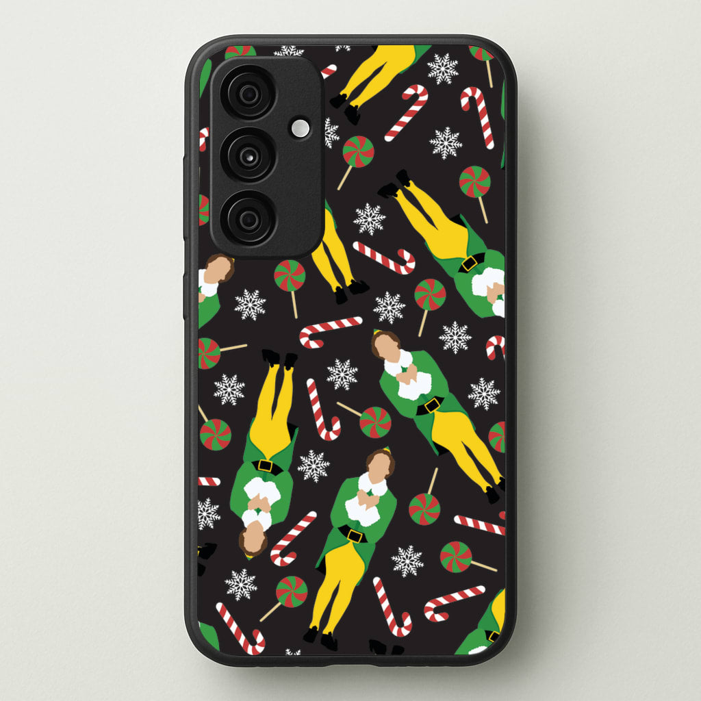 Elf Candy Cane Pattern - Elf Phone Case for Galaxy A55