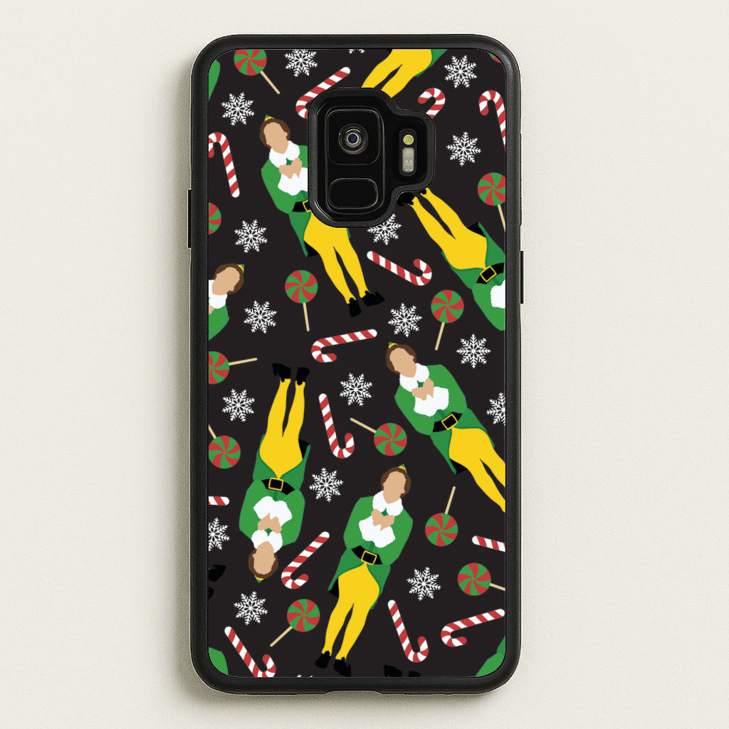Elf Candy Cane Pattern - Elf Phone Case for Galaxy S9