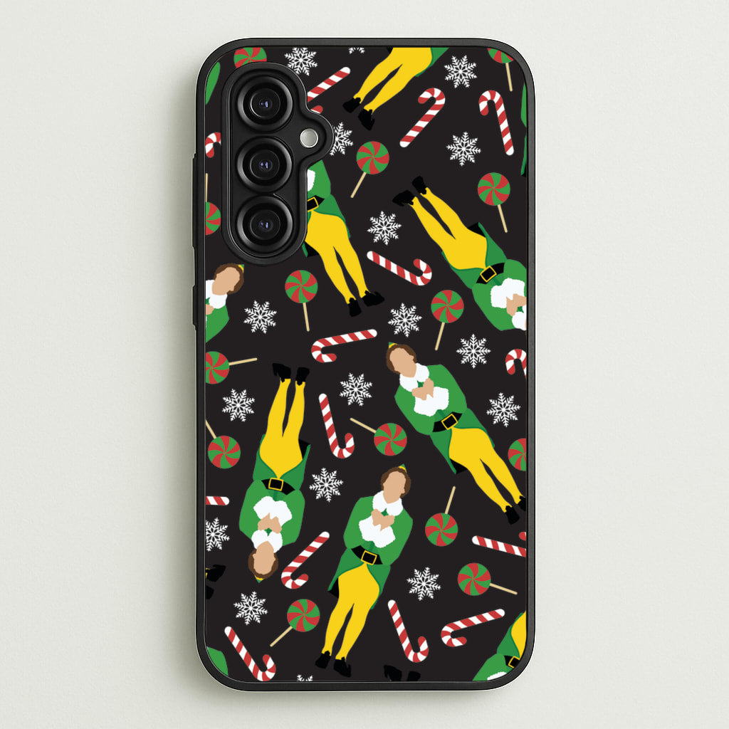 Elf Candy Cane Pattern - Elf Phone Case for Galaxy A14