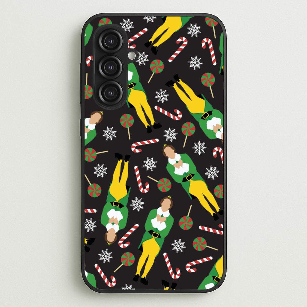 Elf Candy Cane Pattern - Elf Phone Case for Galaxy S23FE