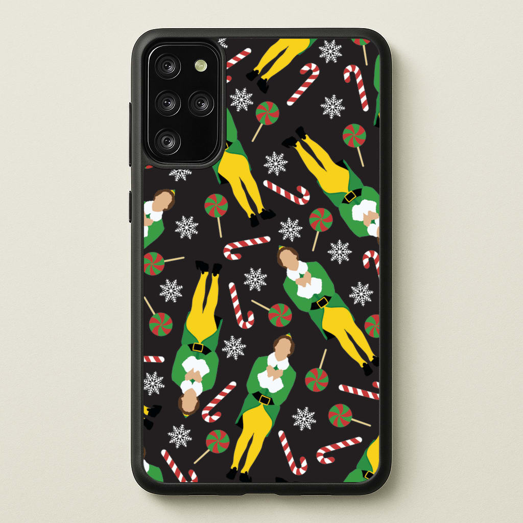 Elf Candy Cane Pattern - Elf Phone Case for Galaxy S20 Plus