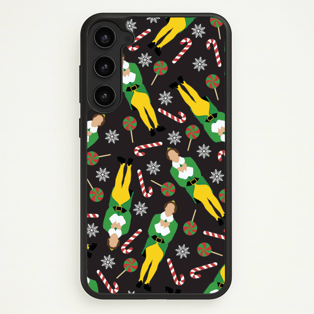 Elf Candy Cane Pattern - Elf Phone Case for Galaxy S23 Plus
