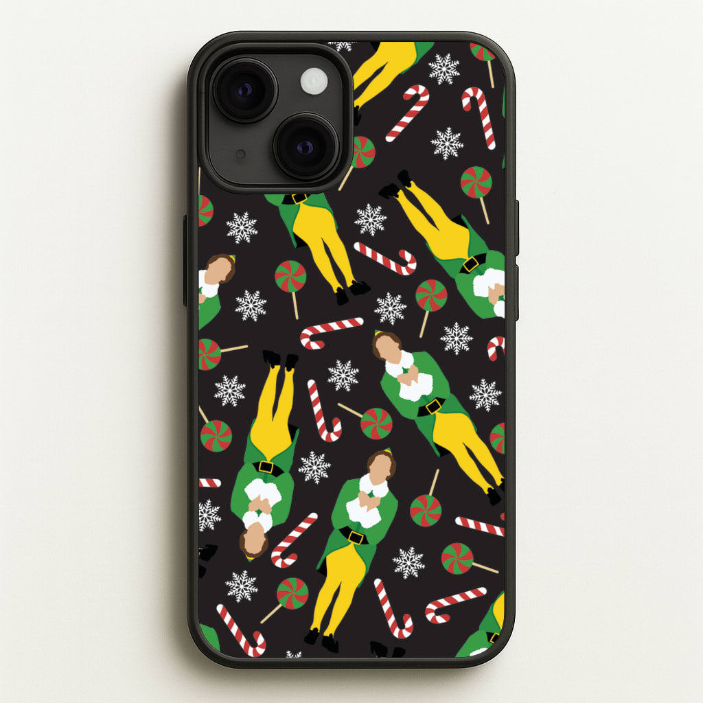 Elf Candy Cane Pattern - Elf Phone Case for iPhone 13