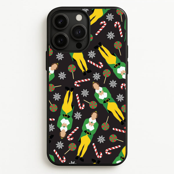 Elf Candy Cane Pattern - Elf Phone Case for iPhone 13 Pro Max