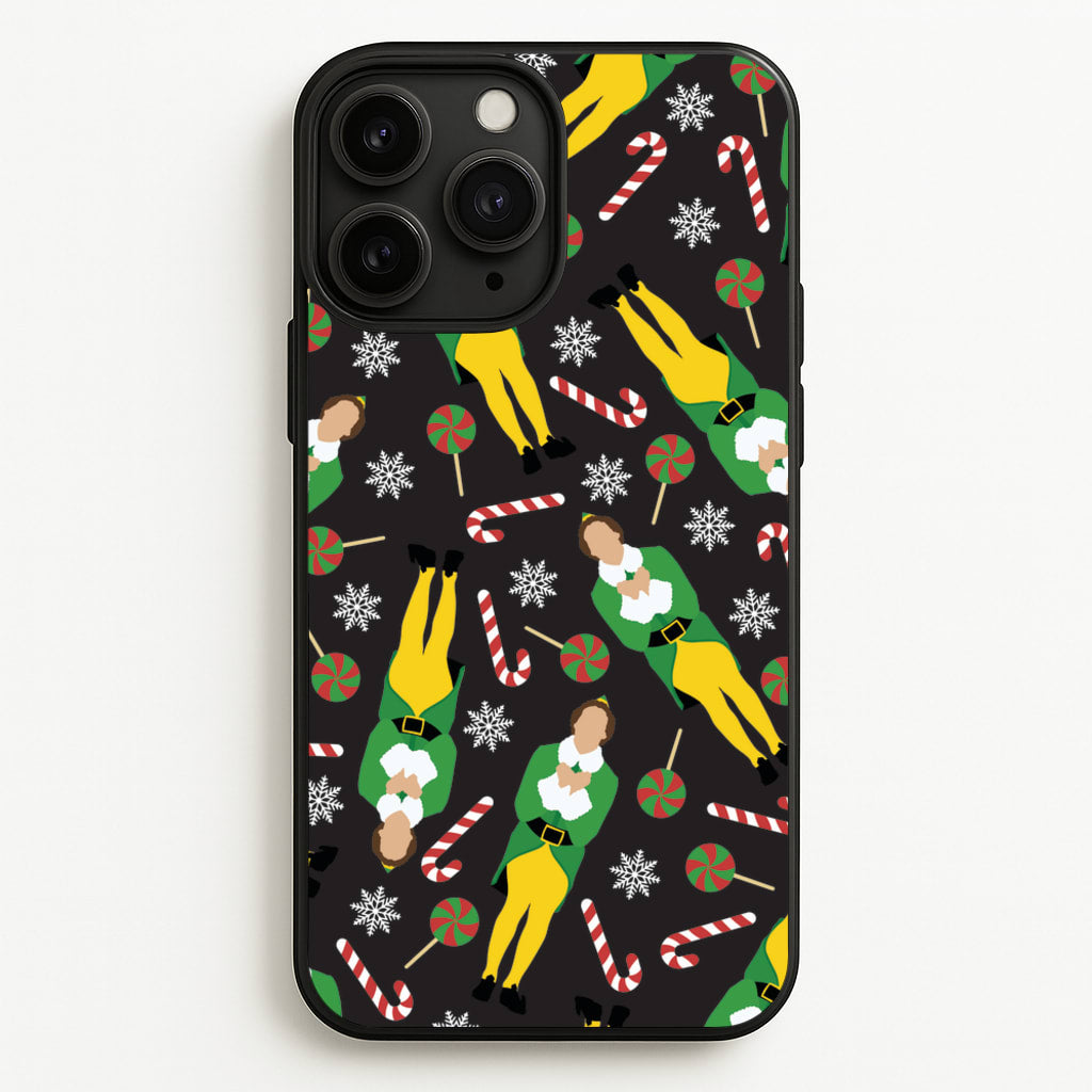Elf Candy Cane Pattern - Elf Phone Case for iPhone 11 Pro Max