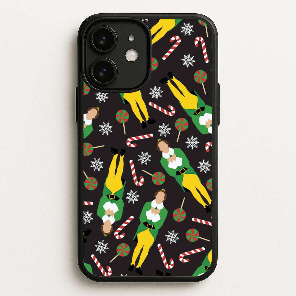 Elf Candy Cane Pattern - Elf Phone Case for iPhone 11