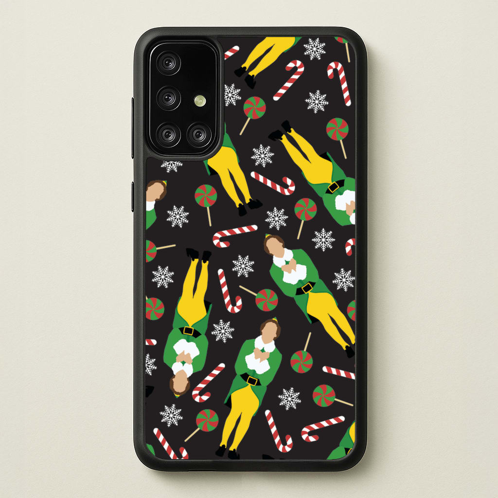 Elf Candy Cane Pattern - Elf Phone Case for Galaxy A71