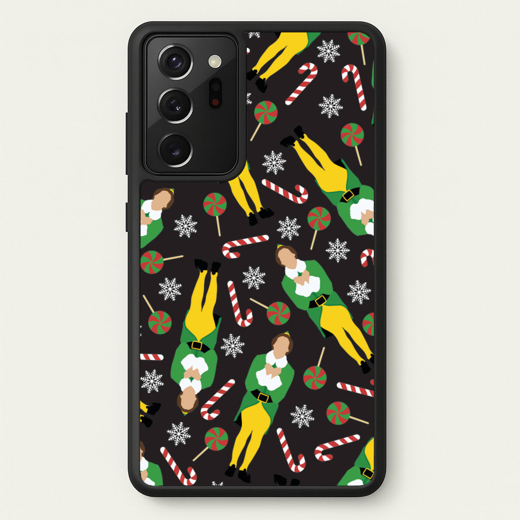Elf Candy Cane Pattern - Elf Phone Case for Galaxy Note 20 Ultra
