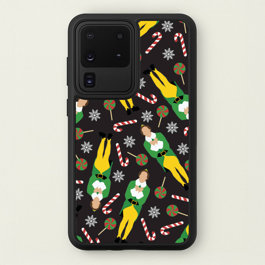 Elf Candy Cane Pattern - Elf Phone Case for Galaxy S20 Ultra
