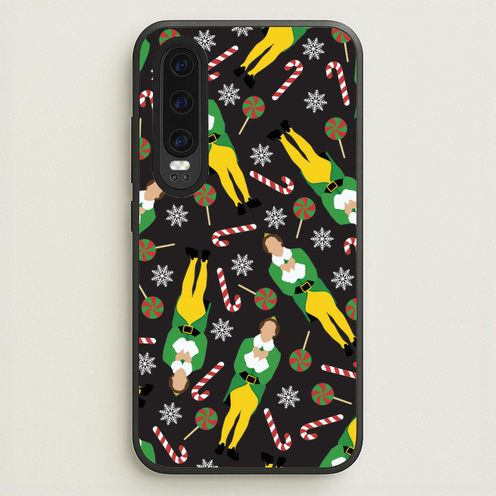 Elf Candy Cane Pattern - Elf Phone Case for Huawei P30