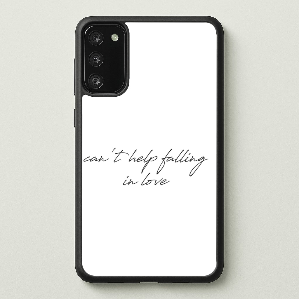 Can't Help Falling In Love - Elvis Phone Case for Galaxy S20FE