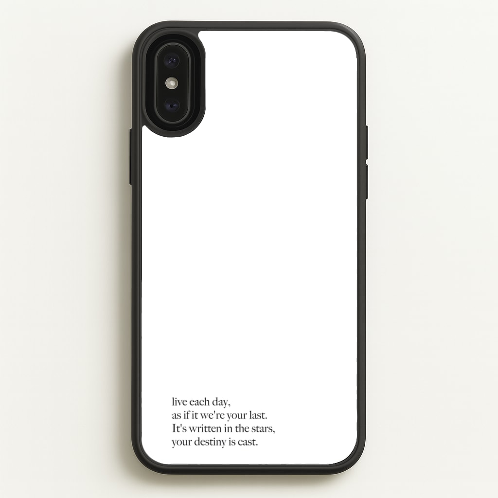 Live Each Day As If It We're Your Last - Elvis Phone Case for iPhone XS Max