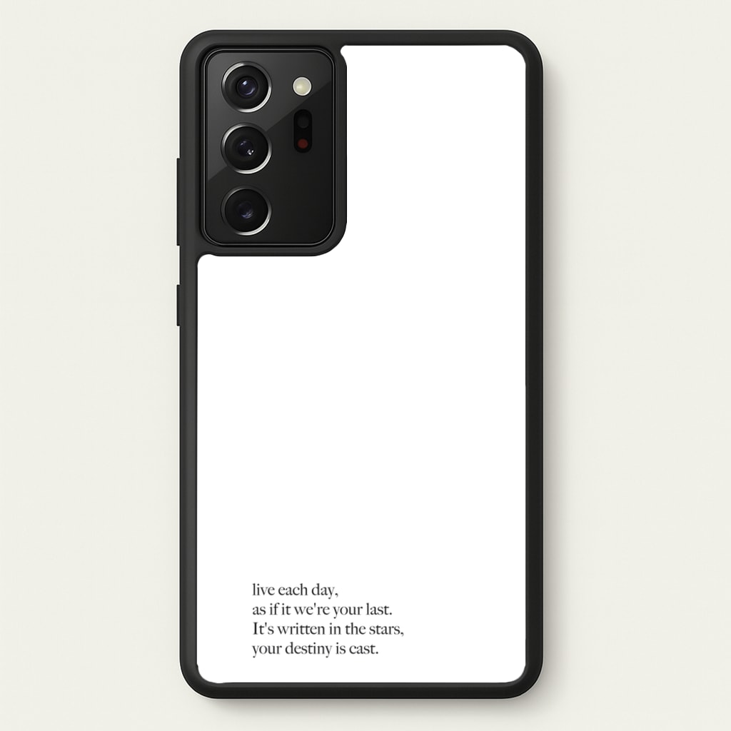 Live Each Day As If It We're Your Last - Elvis Phone Case for Galaxy Note 20 Ultra