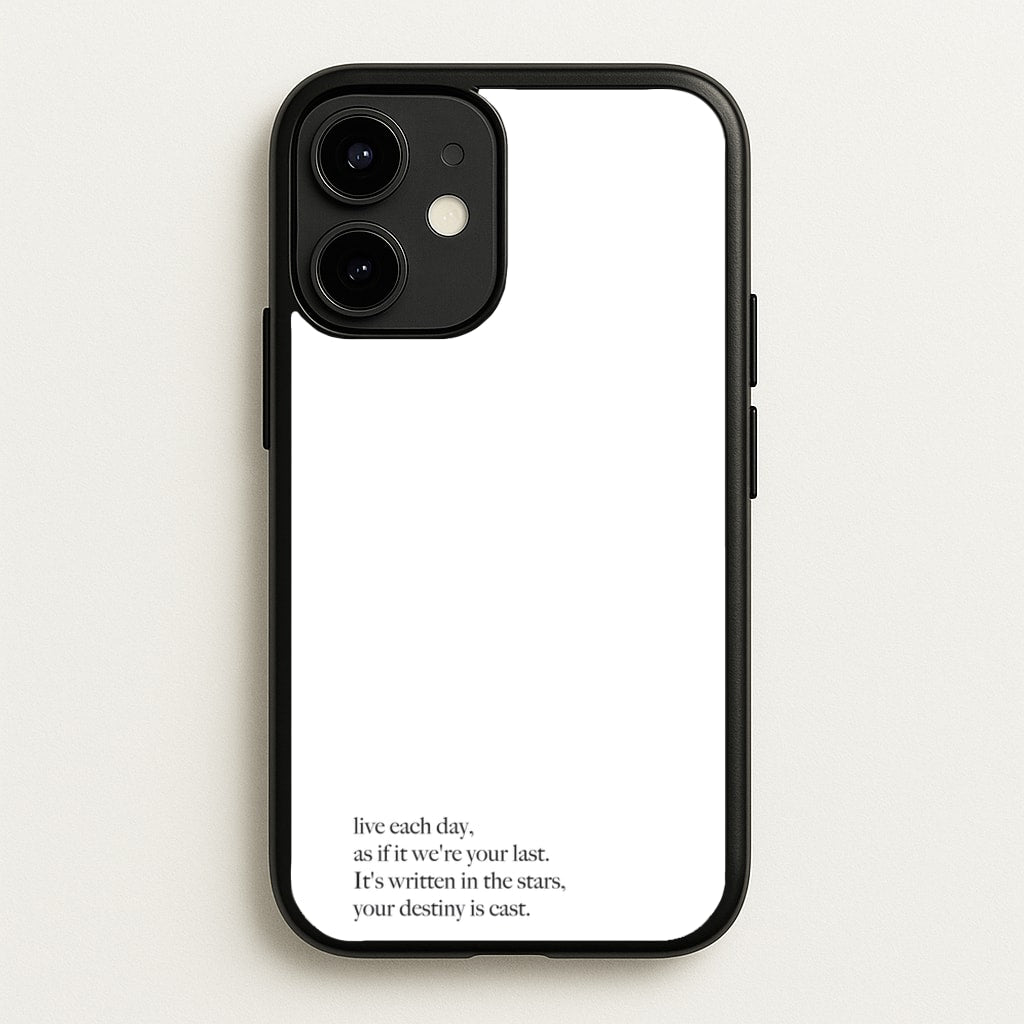 Live Each Day As If It We're Your Last - Elvis Phone Case for iPhone 12 / 12 Pro