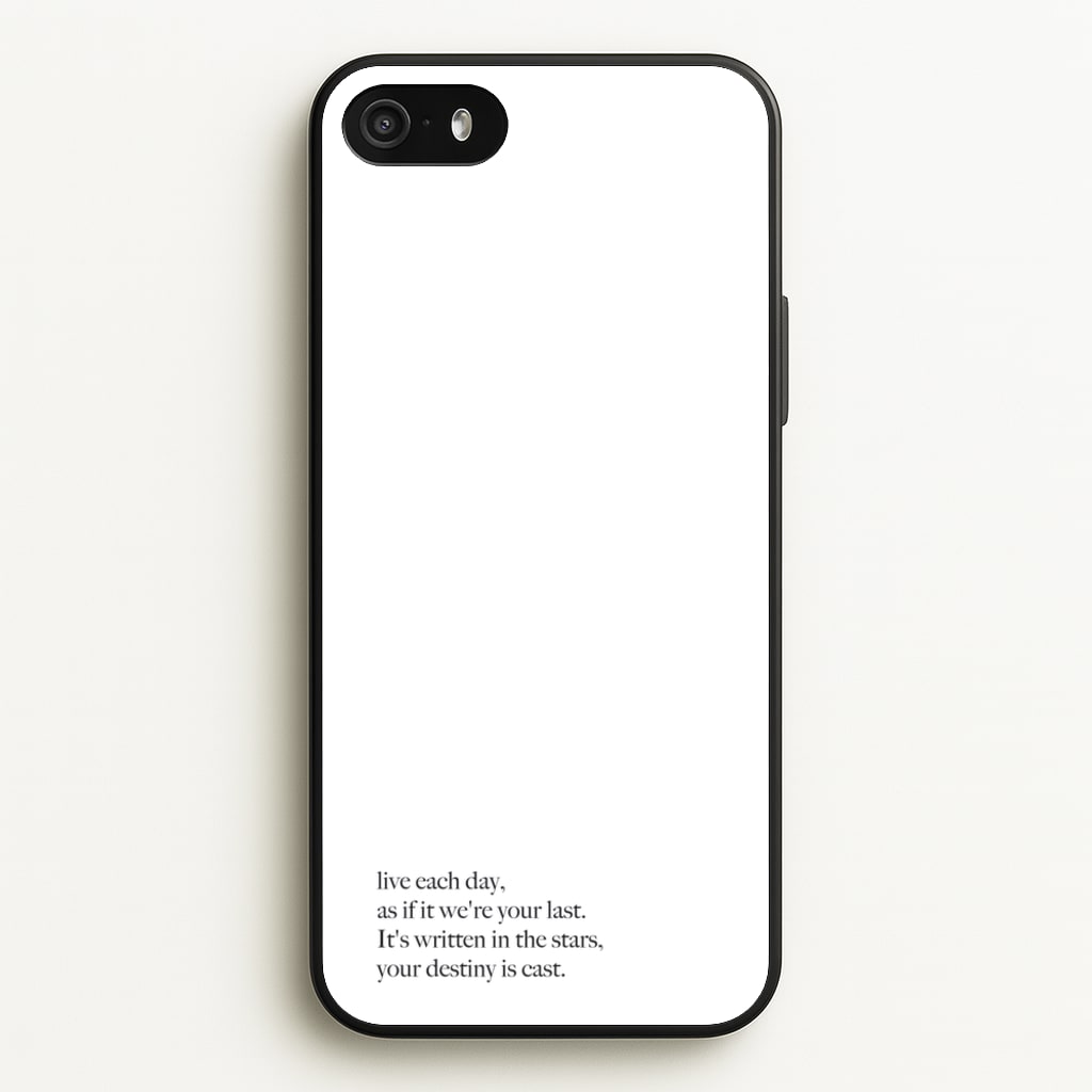 Live Each Day As If It We're Your Last - Elvis Phone Case for iPhone 5 / 5s / SE 2016