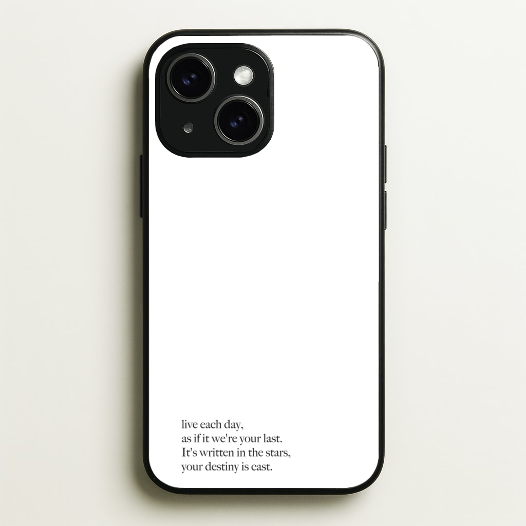 Live Each Day As If It We're Your Last - Elvis Phone Case for iPhone 15