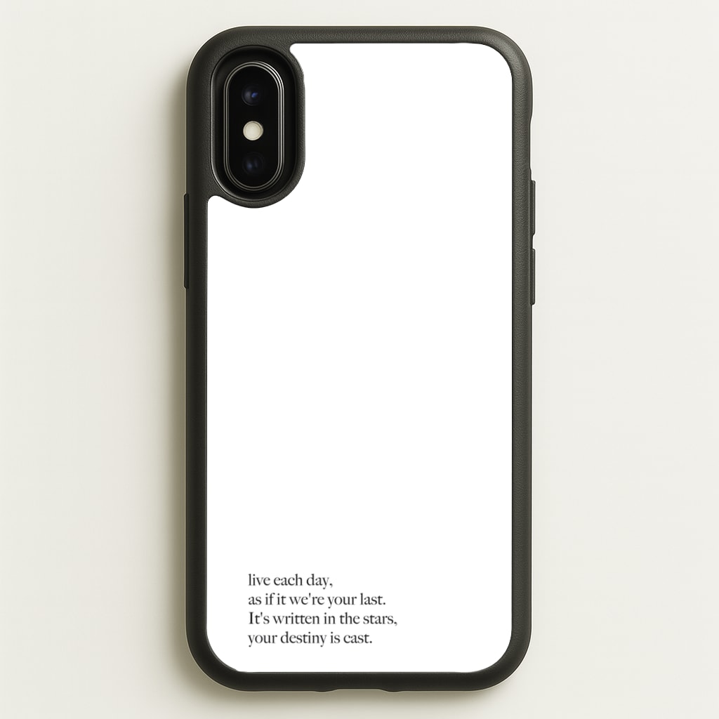 Live Each Day As If It We're Your Last - Elvis Phone Case for iPhone X / XS